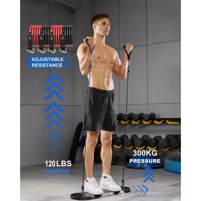 Foldable 20 in 1 Push Up Board Portable Home Gym Equipment with Handles for Strength Training Men and Women
