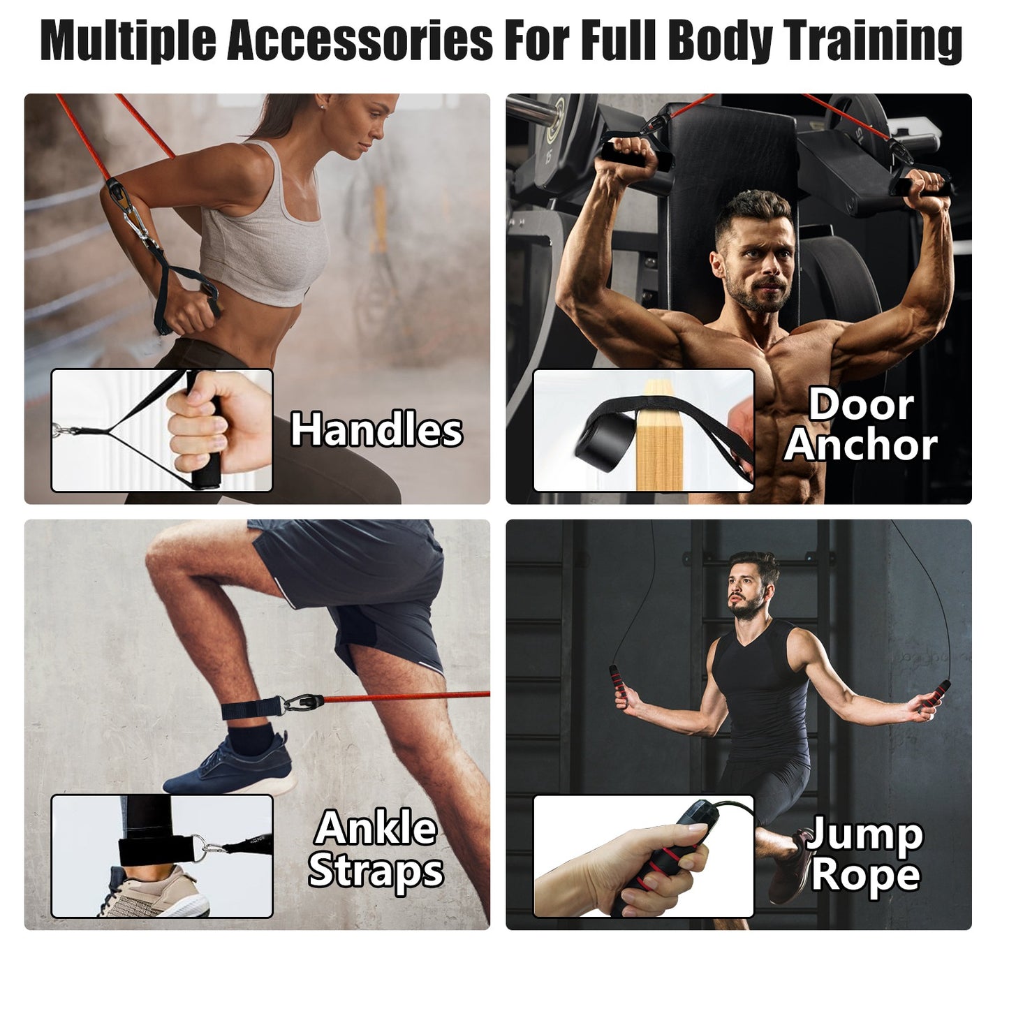 Multifunctional Push Up Board Training Equipment With 15 Fitness Accessories Pilates Bar Resistance Band Roller Wheel Full Body Workout Home Gym Equipment