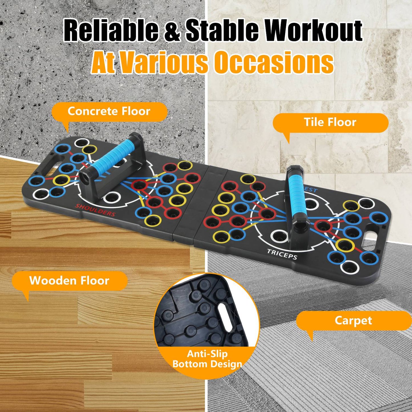 Multifunctional Push Up Board Training Equipment With 15 Fitness Accessories Pilates Bar Resistance Band Roller Wheel Full Body Workout Home Gym Equipment