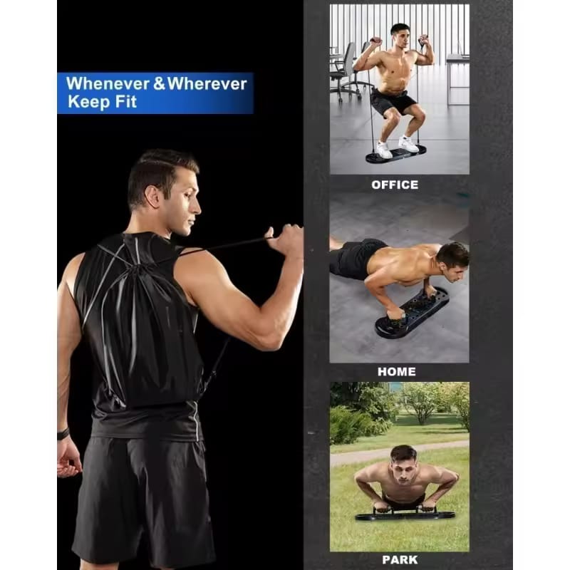 Foldable 20 in 1 Push Up Board Portable Home Gym Equipment with Handles for Strength Training Men and Women