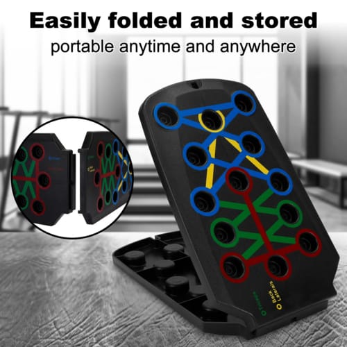 17-in-1 Premium 30-Hole Push-Up Board Set – Ultimate Home Gym Equipment with Resistance Bands for Full Body Workout, Correct Posture & Wrist Protection