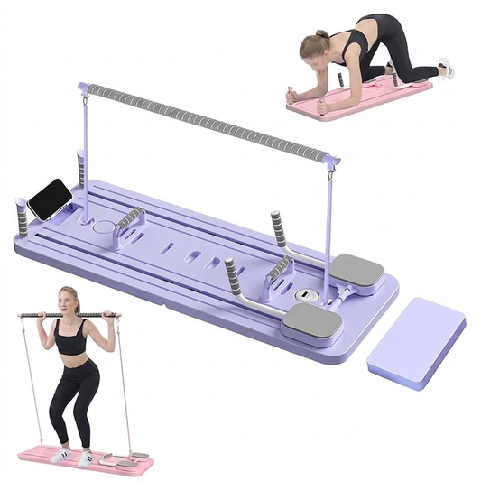 MultiFunctional Pilates Board Abs Abdominal Exercise Board Fitness Resistance Bands Rebound Leg Arm Back Train For Home Office