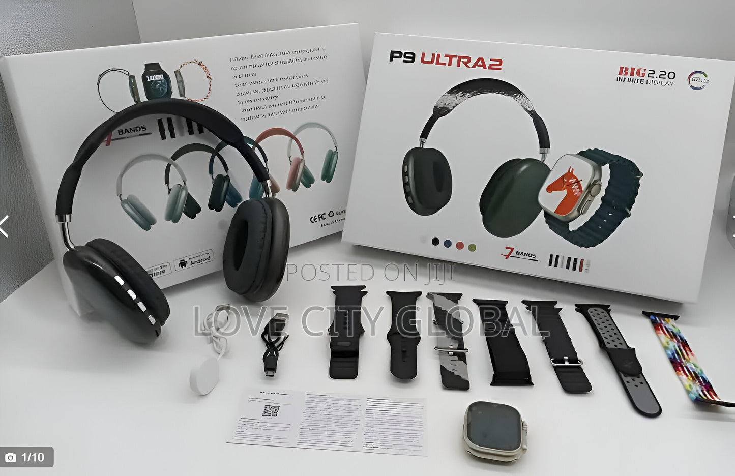 Apple Headphone + 7 in 1 Chain strap Ultra Smart Watch