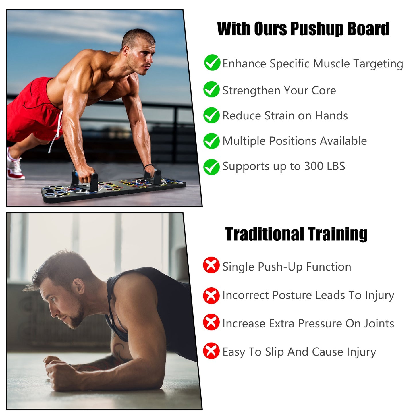 Multifunctional Push Up Board Training Equipment With 15 Fitness Accessories Pilates Bar Resistance Band Roller Wheel Full Body Workout Home Gym Equipment